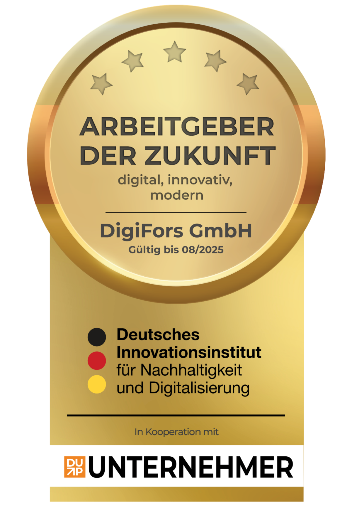Zertifikatbild Arbeitgeber der Zukunft